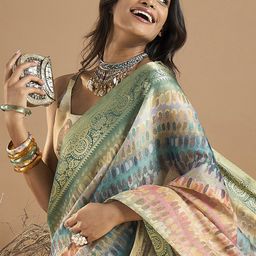Sangria Abstract Printed Zari Saree-image-53