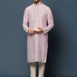 KISAH Geometric Embroidered Mirror Work Kurta with Churidar-picture-40