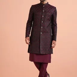KISAH Self Design Sherwani Set-picture-13