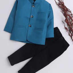 BAESD Boys Single Breasted Two Piece Bandhgala Suit-1