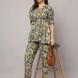 Fusion Threads Floral Printed Top With Trouser image 5