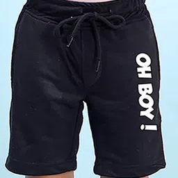 NUSYL Boys Mid-Rise Typography Printed Casual Cotton Shorts-image-55