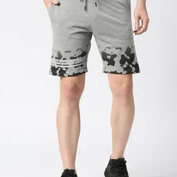 USMC Men Relaxed Fit Graphic Printed Mid-Rise Cotton Sports Shorts-image-57