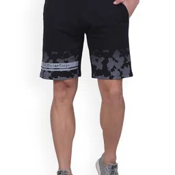 USMC Men Relaxed Fit Graphic Printed Mid-Rise Sports Shorts-picture-32