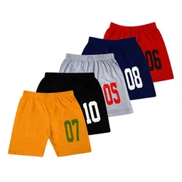 FASLA Boys Pack Of 5 Mid-Rise Cotton Shorts-image-12