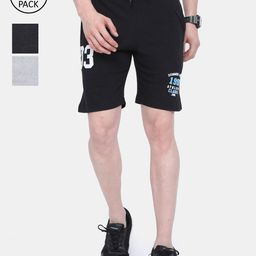 ARDEUR Pack-3 Men Black& Grey Regular Sports Shorts-image-66