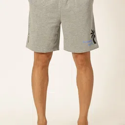Mast & Harbour Men Grey Melange Regular Fit Mid-Rise Outdoor Shorts-picture-22