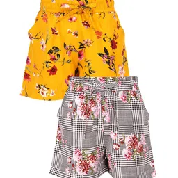 CUTECUMBER Girls Pack Of 2 Printed Regular Fit Shorts-image-17