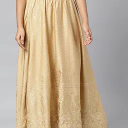 AURELIA Ethnic Printed Flared Maxi Skirts-59