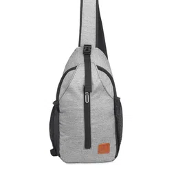 Fly Fashion Unisex Grey & Black Solid Backpack-image-116