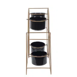 Amaya Decors Set Of 4 Solid Revolving Wheel Planter With Stand image 4