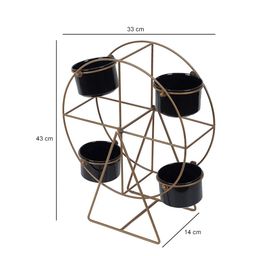 Amaya Decors Set Of 4 Solid Revolving Wheel Planter With Stand image 3