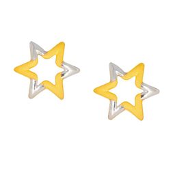 BHIMA 22KT Gold Star-Shaped Stud Earrings-1.61gm-16