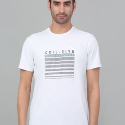 Cantabil Typography Printed Round Neck Casual T-shirt-picture-1