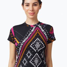 IX IMPRESSION Women Black & White Tribal Regular Top-image-50