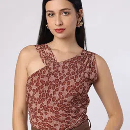 BLANC9 Women Leopard Printed Bodysuit Top-6