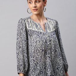 Chemistry Ethnic Print Notch V-Neck Top-picture-21