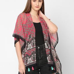 Cloth Haus India Women Red & White Printed Shrug-32