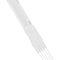 VEGA PROFESSIONAL VPMCC-22 Carbon Anti-Static Fork Comb - White Line-20