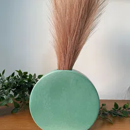 CasaTrunk Sea Green Ceramic Round Vase-25