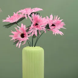 LASAKI Evelyn Mint Green Textured Cylindrical Ceramic Flower Vase-image-64