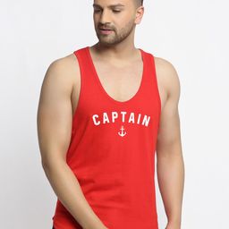 Friskers Men Red & White Printed Cotton Innerwear Vests-picture-6