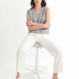 RAREISM Women Grey  Cotton Sweater Vest-image-47