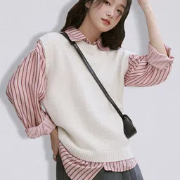 JC Collection Women White Sweater Vest-picture-39