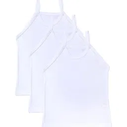 Bodycare Kids Girls White Pack Of 3 Assorted Innerwear Vests-image-39