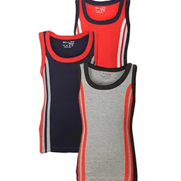 Bodycare Kids Boys Pack Of 3 Assorted Cotton Innerwear Vests-49