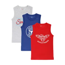 Bodycare Kids Boys Pack Of 3 Assorted Cotton Innerwear Vests-18