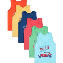 Bodycare Kids Boys Pack Of 6 Assorted Cotton Innerwear Vests-picture-22