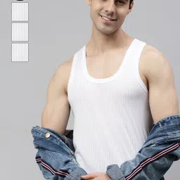 Lux Cozi Men Pack of 4 Round Neck Sleeveless Innerwear Vests-image-40