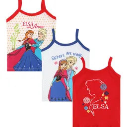 Bodycare Kids Girls Pack of 3 Assorted Frozen Printed Innerwear Vests KIA9202B-PK001-48
