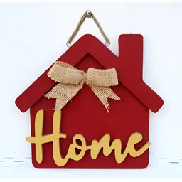 VAH Kya Bat Hai !! Red Hut With Home Letter Design Decorative Hanging Wall Decor-image-90