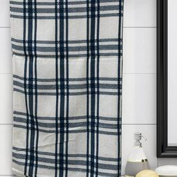 Athom Trendz Pack of 5 White Self Design 210 GSM Cotton Bath Towels-54