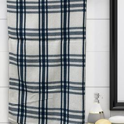 Athom Trendz White Pack Of 6 Checked 210 GSM Cotton Bath Towel-88