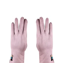 Bonjour Women Lavender Solid Winter Gloves-image-95