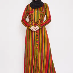 NABIA  Striped Printed Abaya women Burqa-picture-16