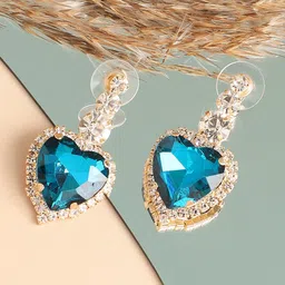 SOHI Silver Plated Contemporary Drop Earrings-image-42