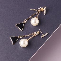 SOHI Gold-Plated Geometric Drop Earrings-14