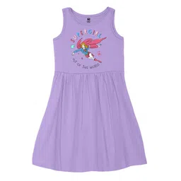Wear Your Mind Girls Supergirl Printed Fit and Flare Dress-image-95