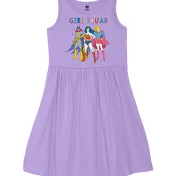 Wear Your Mind Girls Justice League Printed Fit and Flare Dress-picture-40