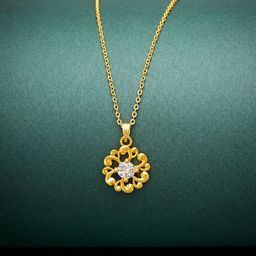 Ramdev Art Fashion Jwellery Gold-Plated Pendant With Chain-38