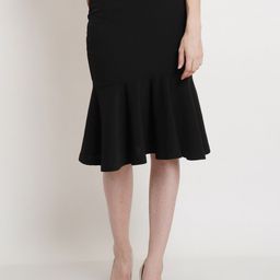 Popwings Peplum Knee Length Skirt-image-58
