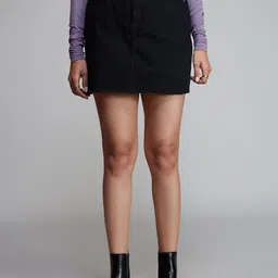 20Dresses Women Pure Cotton A-line Mini Denim Skirt-picture-56