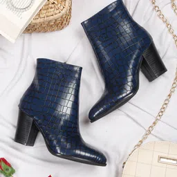 pelle albero Women Textured Block-Heeled Regular Boots-56