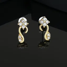 Estele Gold-Plated Floral Studs Earrings-88