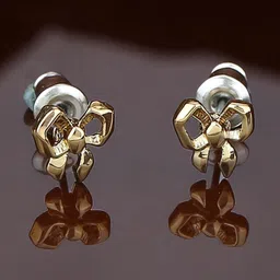 Estele Gold-Plated Contemporary Studs Earrings-10