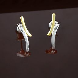 Estele Silver-Plated Contemporary Studs Earrings-36
